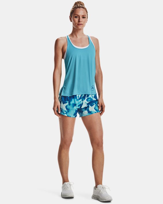 Women's UA Run Up The Pace High-Rise Shorts, Blue, pdpMainDesktop image number 2